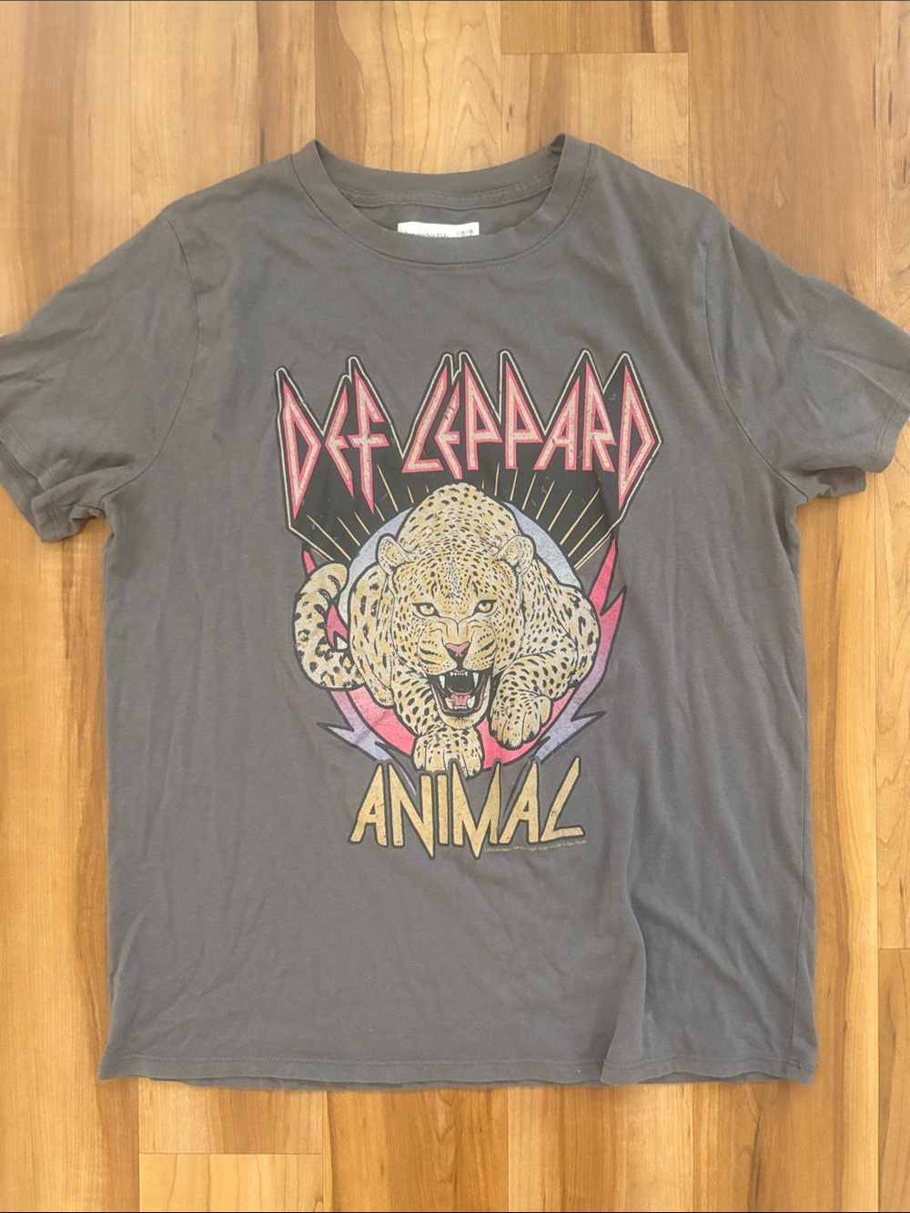 abercrombie kids Gray Def Leppard Animal Graphic Tee